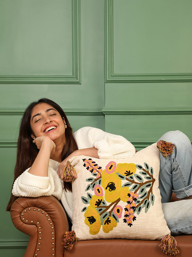 Buy Ayuda Homes Cushion Cover Online |AHC17| moher.in