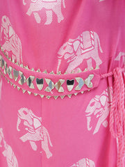 Kids Pink Regular Jumpsuit