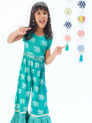 Kids Pink Regular Jumpsuit