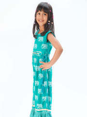 Kids Pink Regular Jumpsuit