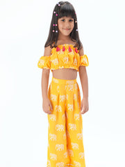 Kids Yellow Regular Co-ords