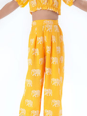 Kids Yellow Regular Co-ords