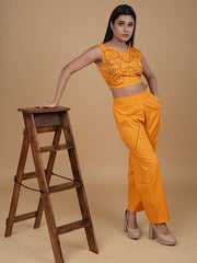 Womens Yellow  Regular Co-ords