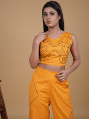 Womens Yellow  Regular Co-ords
