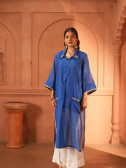 Womens Blue Regular Kurti
