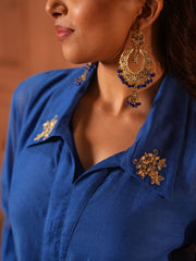 Womens Blue Regular Kurti