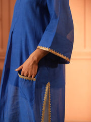 Womens Blue Regular Kurti