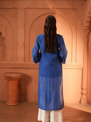Womens Blue Regular Kurti