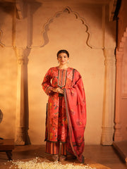 Womens Red Regular Kurti Sets