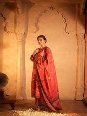 Womens Red Regular Kurti Sets