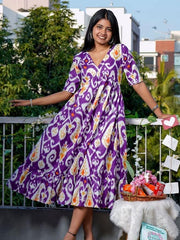 Womens Purple Regular Dress