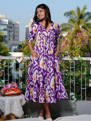 Womens Purple Regular Dress