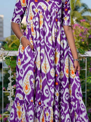 Womens Purple Regular Dress