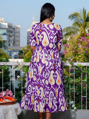 Womens Purple Regular Dress