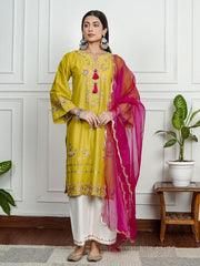 Womens Yellow Comfortable Kurti Sets