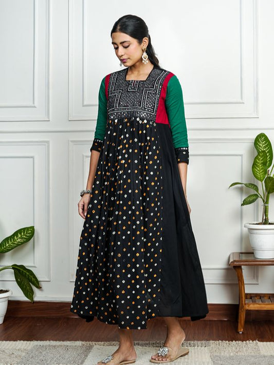 Womens Black Regular Kurti