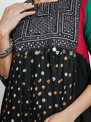 Womens Black Regular Kurti
