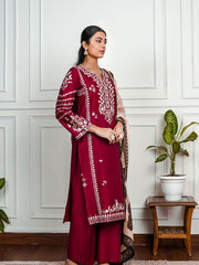 Womens Red Regular Co-ords