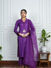 Womens Purple Regular Co-ords