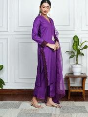 Womens Purple Regular Co-ords