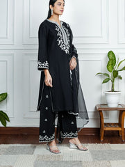 Womens Black Regular Kurti Sets