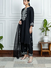 Womens Black Regular Kurti Sets