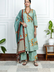 Womens Green Regular Co-ords