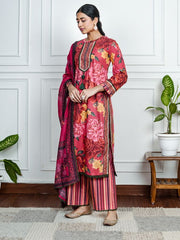 Womens Red Regular Kurti Sets