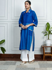 Womens Blue Regular Kurti