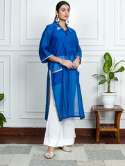 Womens Blue Regular Kurti