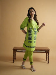 Womens Green  Straight Co-ords