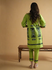 Womens Green  Straight Co-ords