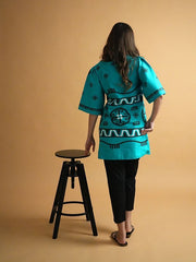 Womens Blue Straight Co-ords