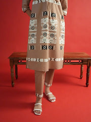 Womens Coffee Brown  Straight Co-ords