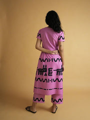 Womens Pink  Flared Co-ords