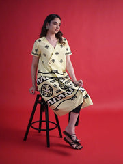 Womens Yellow  A-line Co-ords