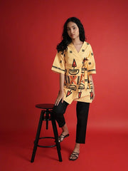 Womens Orange  Straight Co-ords