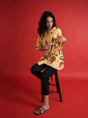 Womens Orange  Straight Co-ords