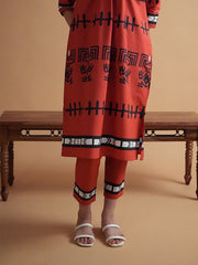 Womens Red  Straight Co-ords
