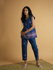 Womens Blue Slim Co-ords