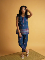 Womens Blue Slim Co-ords