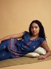 Womens Blue Slim Co-ords