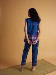 Womens Blue Slim Co-ords