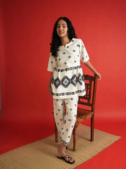 Womens White  Flared Co-ords