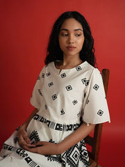 Womens White  Flared Co-ords
