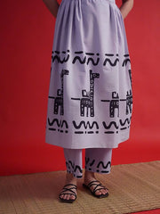Womens Lavender  Flared Co-ords