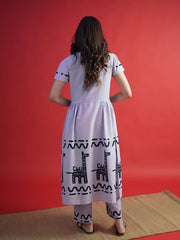 Womens Lavender  Flared Co-ords