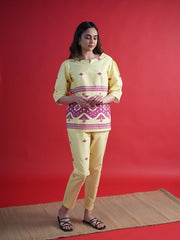 Womens Yellow  Straight Co-ords