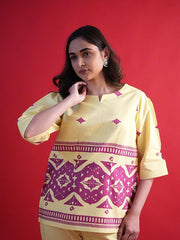 Womens Yellow  Straight Co-ords
