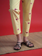 Womens Yellow  Straight Co-ords
